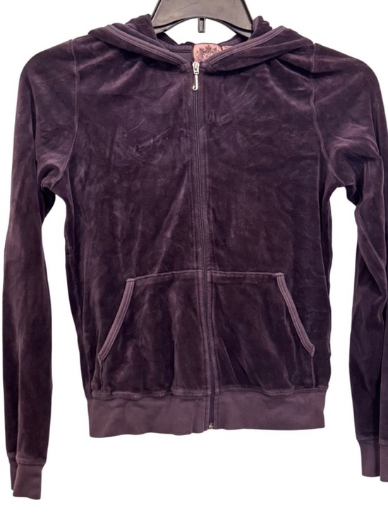Juicy Couture Tops - 🏷️SOLD! 🏷️Juicy Couture Purple Velour Track Jacket Size Medium Purple /Plum